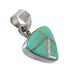 Turquoise Opal Authentic Sterling Silver Pendant YX75985